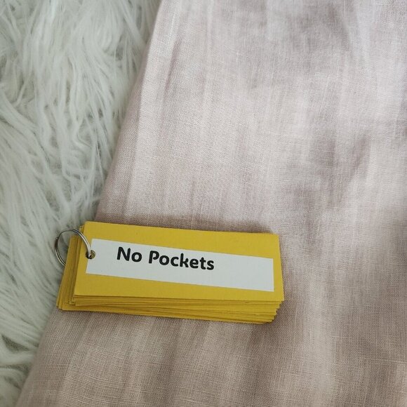 Francesca Bettin 100% Linen‎ Shift Dress S Layered Bell Sleeves Pink Made Italy - Picture 10 of 16